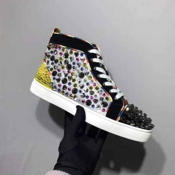 бренд дизайнер high top color mix шипы кроссовки плоские красные ботинки роскошные шипы обувь для мужчин женщин дизайнерские кроссовки с кор, Black
бренд дизайнер high top color mix шипы кроссовки плоские красные ботинки роскошные шипы обувь для мужчин женщин дизайнерские кроссовки с кор, Black