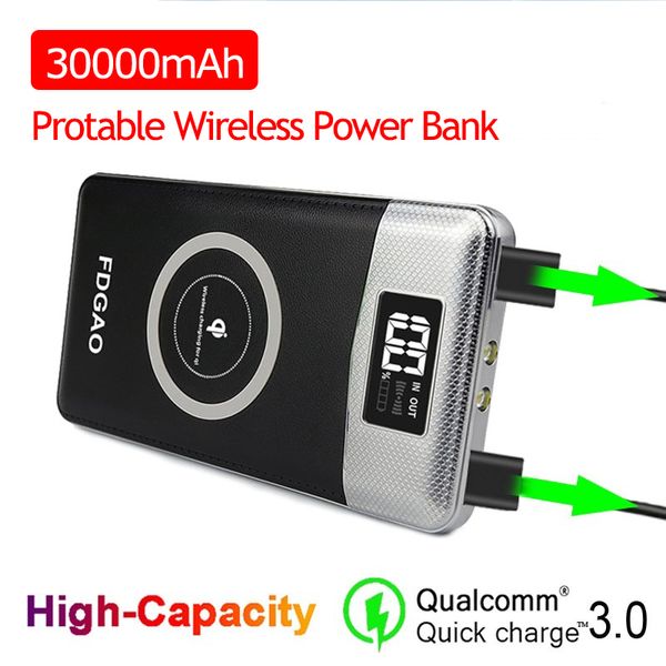 qi wireless power bank 30000mah charger external battery for iphone samsung huawei xiaomi wireless charging powerbank
qi wireless power bank 30000mah charger external battery for iphone samsung huawei xiaomi wireless charging powerbank