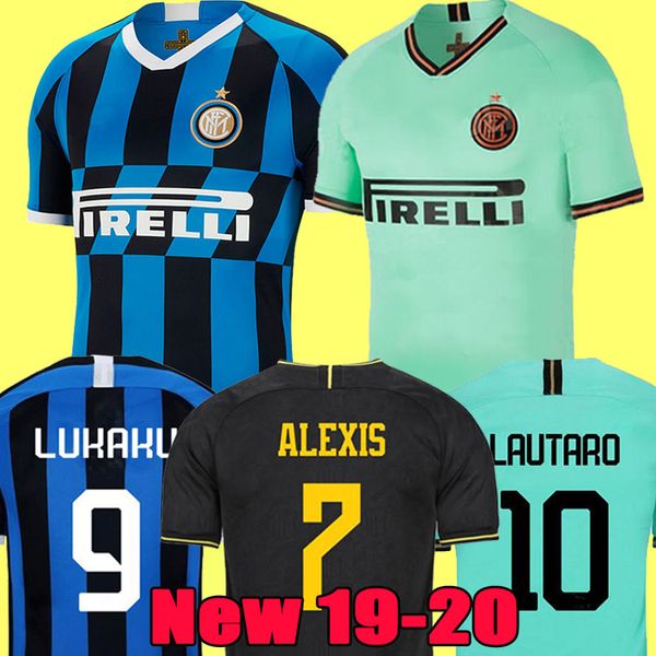 

LUKAKU ALEXIS LAUTARO SKRINIAR Inter 2019 2020 Milan soccer jersey GODIN BARELLA PERISIC NAINGGOLAN jerseys 19 20 football top kit shirts