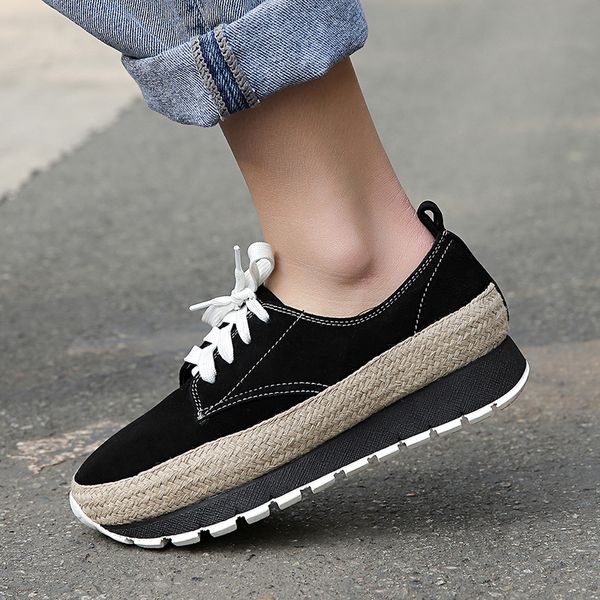2019 style fashion women's shoes in spring and summer of 2019 cross-laced casual shoes, round-toed flat-soled shoes, Black
2019 style fashion women's shoes in spring and summer of 2019 cross-laced casual shoes, round-toed flat-soled shoes, Black