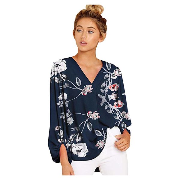 fashion floral print blouse women lantern long sleeve v neck shirt women loose street pullover blusa @30, White
fashion floral print blouse women lantern long sleeve v neck shirt women loose street pullover blusa @30, White