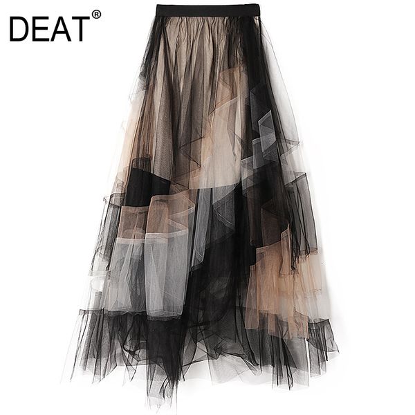 deat high elastic waist contrast color mesh split temperament half-body skirt women fashion tide new spring autumn 2020 1s444, Black
deat high elastic waist contrast color mesh split temperament half-body skirt women fashion tide new spring autumn 2020 1s444, Black