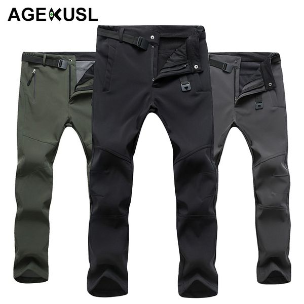 twe men winter hiking pants warm fleece softshe water resistant windproof sport trousers hiking camping cycling skiing pants, Black;green
twe men winter hiking pants warm fleece softshe water resistant windproof sport trousers hiking camping cycling skiing pants, Black;green