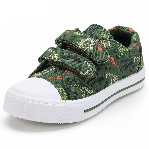 kids shoes cartoon dinosaur printed dual hook & loop children's sneakers girl boy toddler sneakers canvas shoes, Black
kids shoes cartoon dinosaur printed dual hook & loop children's sneakers girl boy toddler sneakers canvas shoes, Black