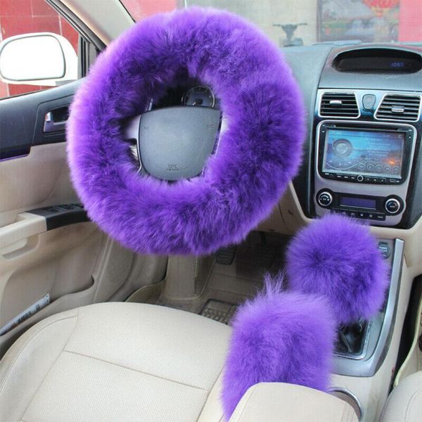 3 pcs/set handbrake accessory keep warm artificial wool car interior steering wheel cover decorative universal anti slip fashion
3 pcs/set handbrake accessory keep warm artificial wool car interior steering wheel cover decorative universal anti slip fashion