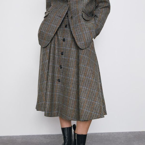 agong loose houndstooth skirts women fashion tie belt waist skirt women elegant pockets buttons mid calf skirts female ladies ke, Black
agong loose houndstooth skirts women fashion tie belt waist skirt women elegant pockets buttons mid calf skirts female ladies ke, Black