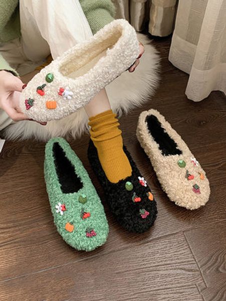 fur shoes women's autumn and winter wear 2019 new wave wild and velvet flat comfortable peas shoes, Black
fur shoes women's autumn and winter wear 2019 new wave wild and velvet flat comfortable peas shoes, Black