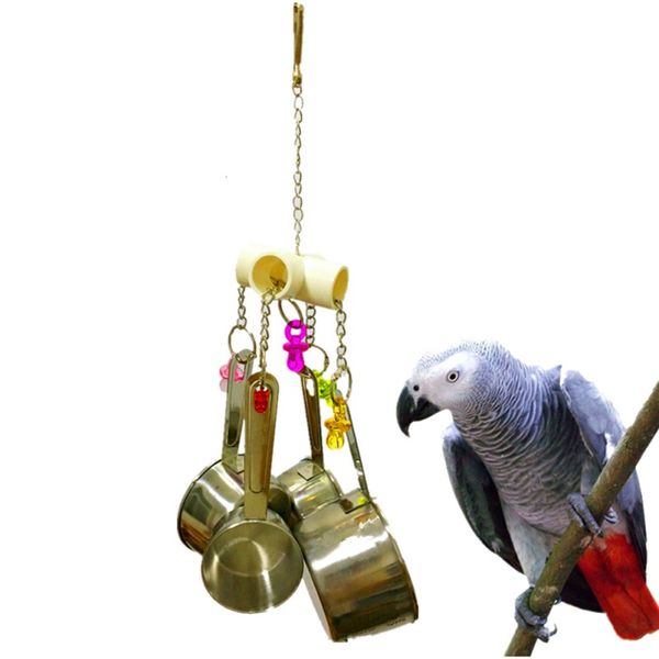 stainless steel pot string parrot bird toys small animal hanging chew toys parrot bitetoy funny for pet budgie birds accessoires
stainless steel pot string parrot bird toys small animal hanging chew toys parrot bitetoy funny for pet budgie birds accessoires