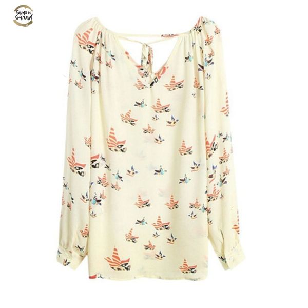fashion women chiffon blouse short long sleeve dove print casual loose shirt drop shipping good quality, White
fashion women chiffon blouse short long sleeve dove print casual loose shirt drop shipping good quality, White