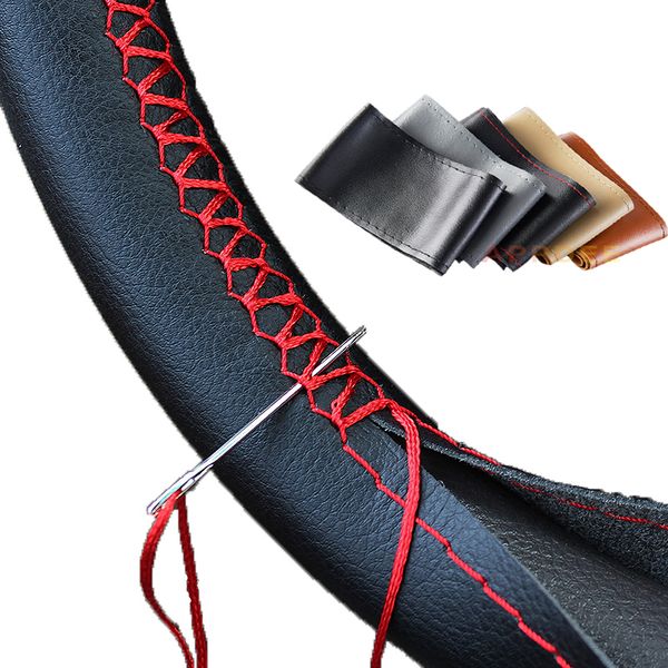 new wear-resistant car steering wheel covers leather braid on the steering wheel cover of car universal interior accessories
new wear-resistant car steering wheel covers leather braid on the steering wheel cover of car universal interior accessories