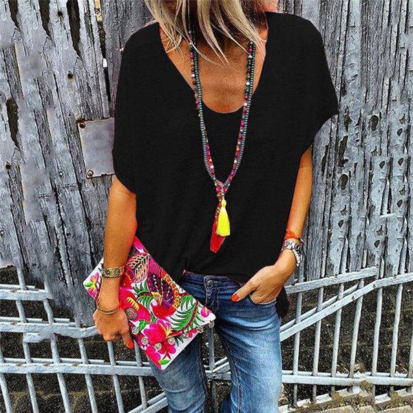 Candy Colored V-Neck Short Sleeved Tshirt Batwing Sleeve Summer Undershirt Solid Womens Wear Cacual Female Clothes
Candy Colored V-Neck Short Sleeved Tshirt Batwing Sleeve Summer Undershirt Solid Womens Wear Cacual Female Clothes
