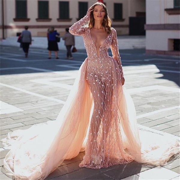 sexy sequined платья выпускного вечера 2019 глубокий v шеи шнурка шариков illusion с длинным рукавом вечерние платья с поездом партии съемны, Black
sexy sequined платья выпускного вечера 2019 глубокий v шеи шнурка шариков illusion с длинным рукавом вечерние платья с поездом партии съемны, Black