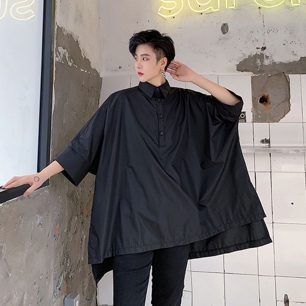 men's casual shirts summer shirt personalized dark design youth style bat sleeve short hairdresser loose department mountain, White;black
men's casual shirts summer shirt personalized dark design youth style bat sleeve short hairdresser loose department mountain, White;black