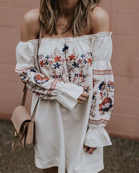 women designer floral printed dresses fashion ruffle slash neck dress casual solid color dresses women clothing, Black;gray
women designer floral printed dresses fashion ruffle slash neck dress casual solid color dresses women clothing, Black;gray