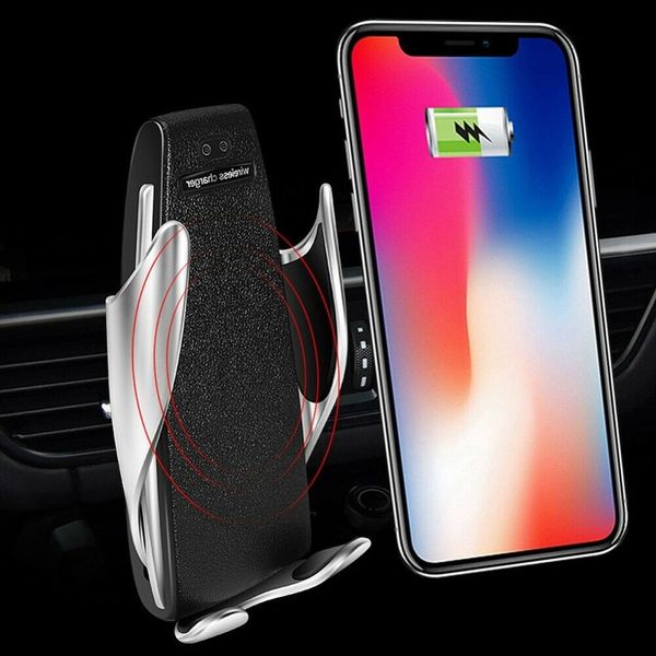 S5 infrared automatic univer al car phone holder air vent mount tand for phone wirele charger in car with retail package S5 infrared automatic univer al car phone holder air vent mount tand for phone wirele charger in car with retail package