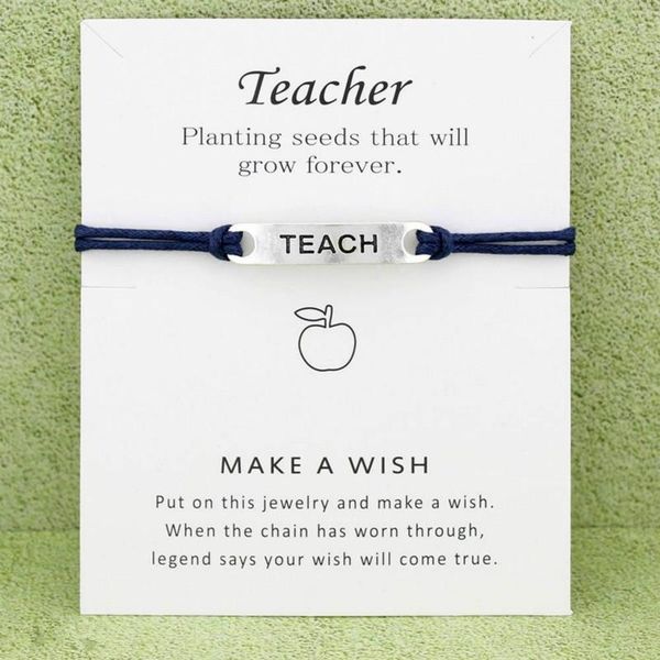 designer bracelets multi colors happy teachers' day card charm bracelets infinity wish antique silver adjustable gifts jewelry accessor, Golden;silver
designer bracelets multi colors happy teachers' day card charm bracelets infinity wish antique silver adjustable gifts jewelry accessor, Golden;silver