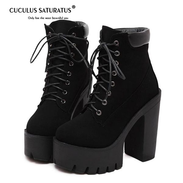 cuculus fashion black boots women spring autumn lace-up soft leather platform shoes woman party ankle boots high heels
cuculus fashion black boots women spring autumn lace-up soft leather platform shoes woman party ankle boots high heels