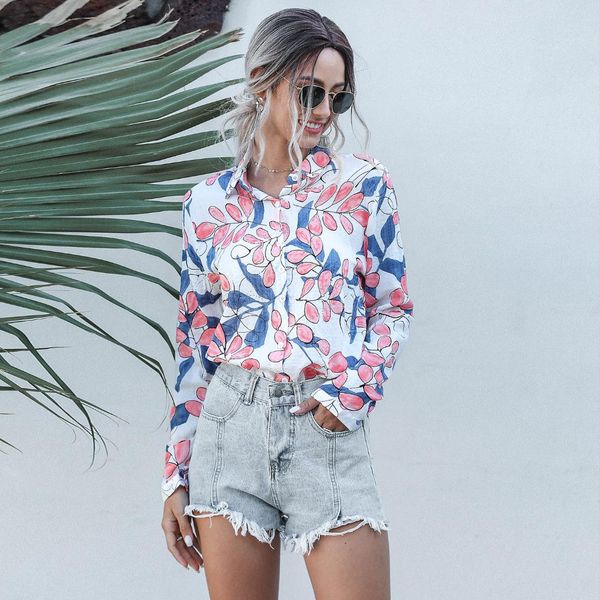 women 2020 spring blouses & shirts floral print female chiffon shirt female fashion casual loose beach holiday outwear pink, White
women 2020 spring blouses & shirts floral print female chiffon shirt female fashion casual loose beach holiday outwear pink, White