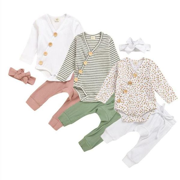 baby clothing sets girls striped rompers pants headband suits kids button dot jumpsuit trouser bowknot hairband sets 3pcs/set outfits ayp620, White
baby clothing sets girls striped rompers pants headband suits kids button dot jumpsuit trouser bowknot hairband sets 3pcs/set outfits ayp620, White
