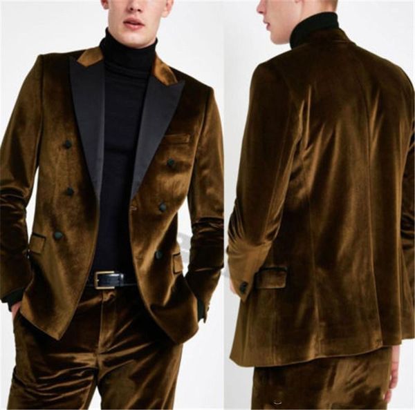 brand new brown velvet groom tuxedos double-breasted groomsman wedding 2 piece suit fashion men prom jacket blazer(jacket+pants+tie) 89, Black;gray
brand new brown velvet groom tuxedos double-breasted groomsman wedding 2 piece suit fashion men prom jacket blazer(jacket+pants+tie) 89, Black;gray