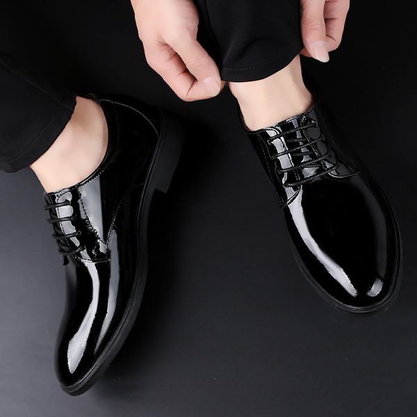 2019 summer correct dress leather shoes comfortable wear-resisting non-slip youth man trend casual shoes, Black
2019 summer correct dress leather shoes comfortable wear-resisting non-slip youth man trend casual shoes, Black
