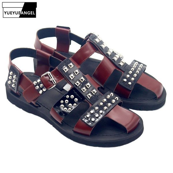 vintage rivet gladiator sandals men streetwear brown cowhide handmade beach flats sandals summer genuine leisure leather shoes, Black
vintage rivet gladiator sandals men streetwear brown cowhide handmade beach flats sandals summer genuine leisure leather shoes, Black