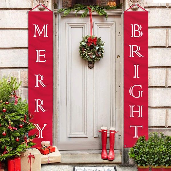 christmas decorations outdoor indoor - merry bright porch sign - red xmas decor banners for home wall door apartment party
christmas decorations outdoor indoor - merry bright porch sign - red xmas decor banners for home wall door apartment party