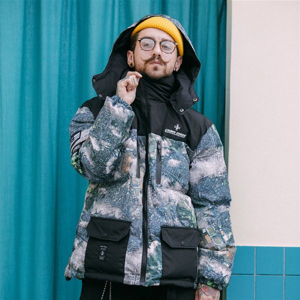 мужчины streetwear камуфляж лоскутная с капюшоном утепленная куртка мода зима хип-хоп теплый сгущают ветрозащитные хлопок padded верхняя оде, Black
мужчины streetwear камуфляж лоскутная с капюшоном утепленная куртка мода зима хип-хоп теплый сгущают ветрозащитные хлопок padded верхняя оде, Black