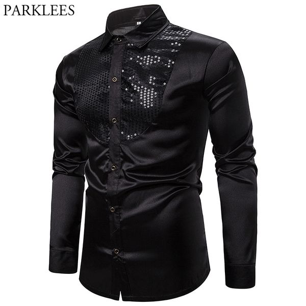 black smooth silk satin shirt men brand new mens glitter sequin tuxedo shirt slim fit club party dance costume chemise homme xxl, White;black
black smooth silk satin shirt men brand new mens glitter sequin tuxedo shirt slim fit club party dance costume chemise homme xxl, White;black