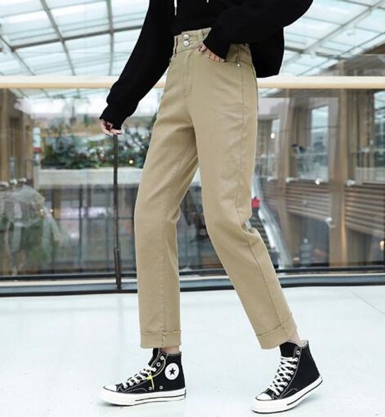 new fashion spring autumn straight capris women plus size cotton blend khaki beige white high waist casual pants female dmy2002, Black;white
new fashion spring autumn straight capris women plus size cotton blend khaki beige white high waist casual pants female dmy2002, Black;white