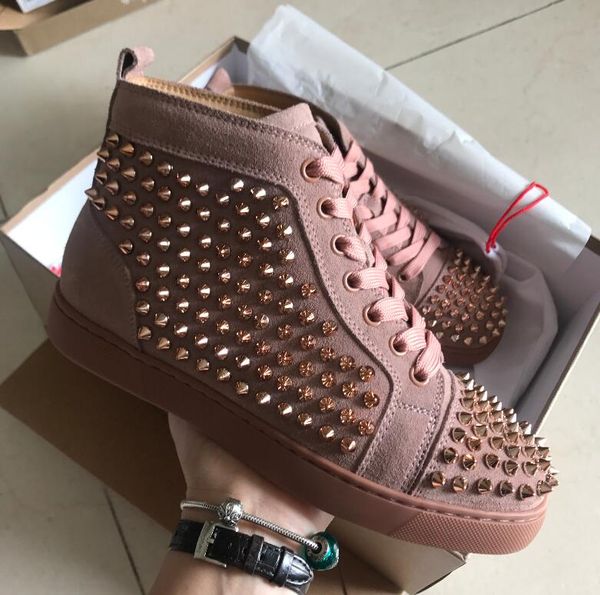 2020 luxury red bottom spikes sneakers suede leather studs red sole mens,women's trainer flat,casual walking chaussures de sport 35-47, Black
2020 luxury red bottom spikes sneakers suede leather studs red sole mens,women's trainer flat,casual walking chaussures de sport 35-47, Black