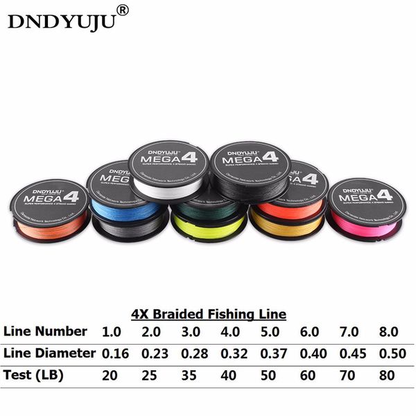 dndyuju 100m 4x braided fishing line 10 colors super pe line strong strength fishing
dndyuju 100m 4x braided fishing line 10 colors super pe line strong strength fishing