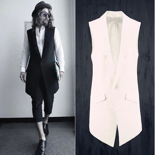 s~4xl new 2019 men's clothing during the spring and autumn period the korean style hair stylist developed a young vest costumes, Black;white
s~4xl new 2019 men's clothing during the spring and autumn period the korean style hair stylist developed a young vest costumes, Black;white