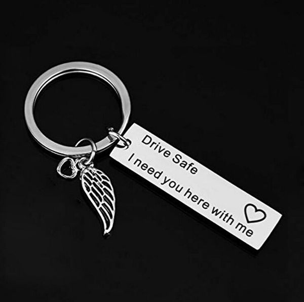 DRIVE SAFE I NEED YOU HERE WITH ME Keychains Ring Holder Men Women Safe Driving Car Keychain For Lover Dad Mom Gift, Silver
DRIVE SAFE I NEED YOU HERE WITH ME Keychains Ring Holder Men Women Safe Driving Car Keychain For Lover Dad Mom Gift, Silver