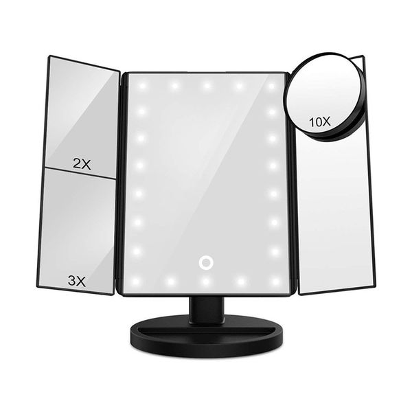 22 led сенсорный экран свет зеркало для макияжа стол рабочий стол макияж 1x / 2x/3x / 10x увеличительные зеркала тщеславие 3 складные регули
22 led сенсорный экран свет зеркало для макияжа стол рабочий стол макияж 1x / 2x/3x / 10x увеличительные зеркала тщеславие 3 складные регули