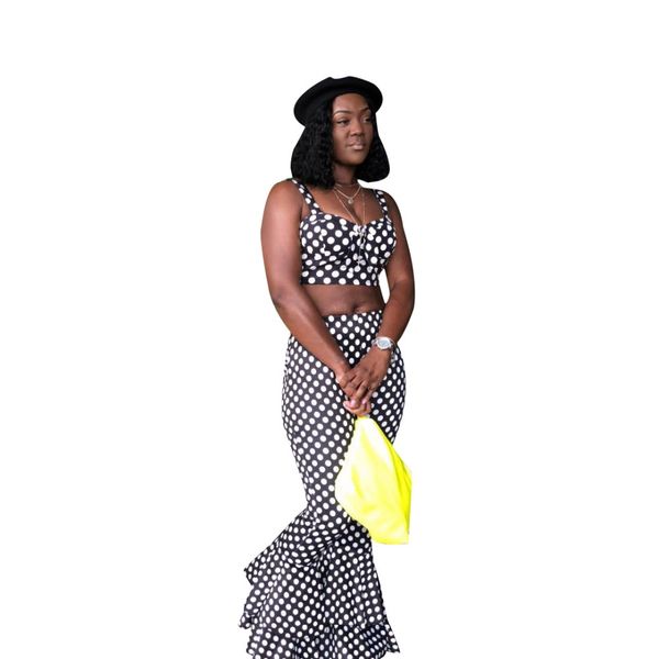 polka dot two piece set women crop and ruffle bell bottom flare pants suit birthday club party outfits matching sets, Gray
polka dot two piece set women crop and ruffle bell bottom flare pants suit birthday club party outfits matching sets, Gray