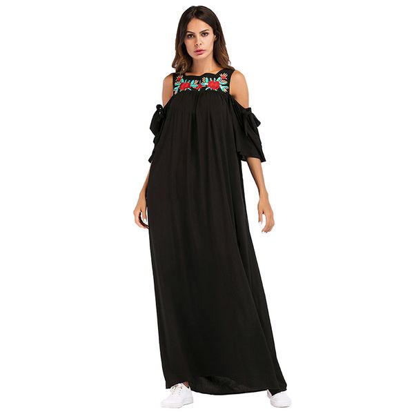 casual maxi dress embroidery abaya strapless loose long robe gowns vestidos muslim kimono middle east dubai islamic clothing, Black;gray
casual maxi dress embroidery abaya strapless loose long robe gowns vestidos muslim kimono middle east dubai islamic clothing, Black;gray
