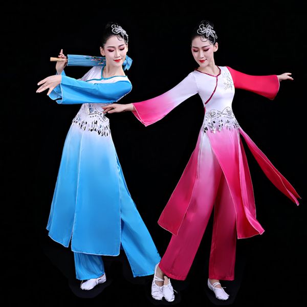 2019 new color classical dance performance costumes national yangko fan dance umbrella clothing, Black;red
2019 new color classical dance performance costumes national yangko fan dance umbrella clothing, Black;red