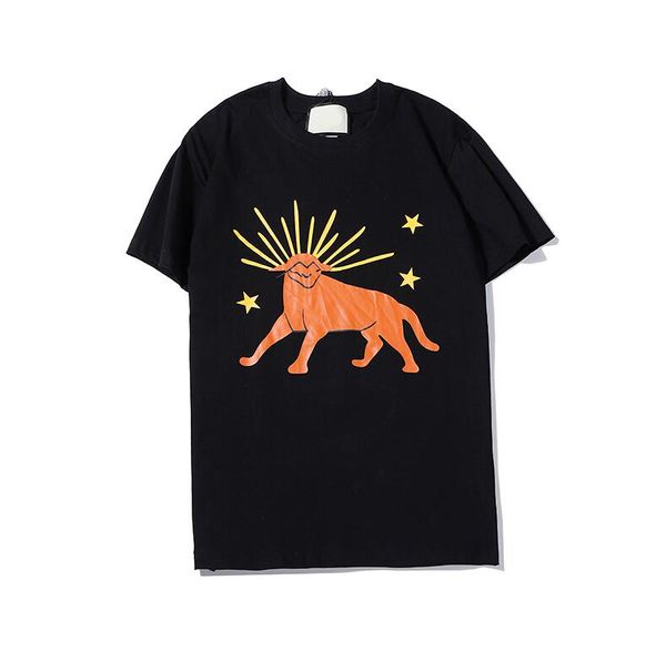 luxury designer t-shirt for mens tee shirts with animal print fashion brand tshirts summer men clothing 2 colors s-2xl wholesale, White;black 
luxury designer t-shirt for mens tee shirts with animal print fashion brand tshirts summer men clothing 2 colors s-2xl wholesale, White;black
