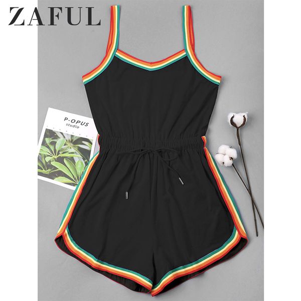 zaful rainbow trim drawstring cami romper sleeveless spaghetti strap women ethnic playsuits streetwear casual sportwear 2019, Black;white
zaful rainbow trim drawstring cami romper sleeveless spaghetti strap women ethnic playsuits streetwear casual sportwear 2019, Black;white