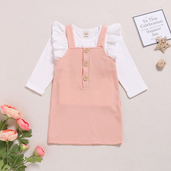toddler baby girl clothing set long sleeve solid color ruffle t-shirt +suspender skirts toddle girl outfit dropshipping, White
toddler baby girl clothing set long sleeve solid color ruffle t-shirt +suspender skirts toddle girl outfit dropshipping, White