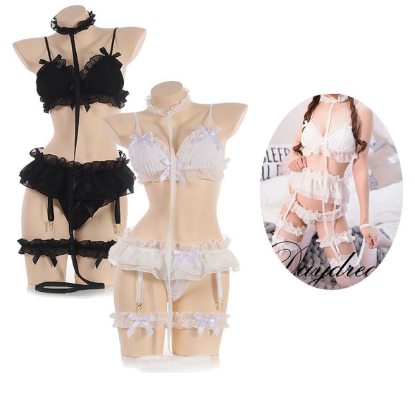 japanese lolita girls chiffon lace princess lingerie set underwear flirtatious kawaii anime cosplay sleepwear bra leg ring, Red;black
japanese lolita girls chiffon lace princess lingerie set underwear flirtatious kawaii anime cosplay sleepwear bra leg ring, Red;black