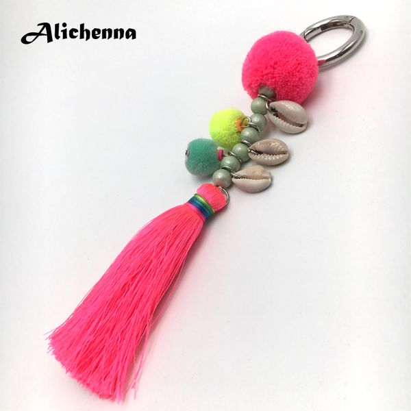 alichenna fashion keychain bohemian boho colorful hair ball tassel wooden latest popular styler bag ornments, Silver
alichenna fashion keychain bohemian boho colorful hair ball tassel wooden latest popular styler bag ornments, Silver