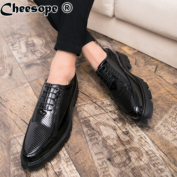 thick bottom men breathable dress shoes leather men high end british style trend formal bussiness wedding leather shoes, Black
thick bottom men breathable dress shoes leather men high end british style trend formal bussiness wedding leather shoes, Black