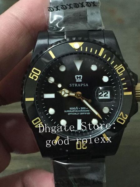 new style mens automatic 2813 watch men black pvd gold ceramic bezel sport chronometer date watches men's perpetual dive sub wristwatch, Slivery;brown
new style mens automatic 2813 watch men black pvd gold ceramic bezel sport chronometer date watches men's perpetual dive sub wristwatch, Slivery;brown