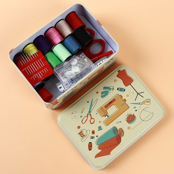 popular metal iron box cosmetic box sewing kit tin box thread stitching embroidery craft sewing kits home organizer
popular metal iron box cosmetic box sewing kit tin box thread stitching embroidery craft sewing kits home organizer