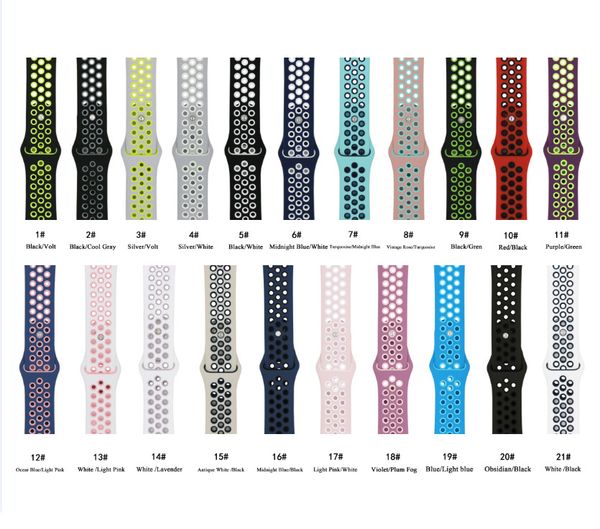42mm 38mm S L size cheap rubber Silicone Colorful wrist band for Apple Watch 44mm 40mm Strap Sports Bracelet for apple iwatch Series 4 2&1
42mm 38mm S L size cheap rubber Silicone Colorful wrist band for Apple Watch 44mm 40mm Strap Sports Bracelet for apple iwatch Series 4 2&1