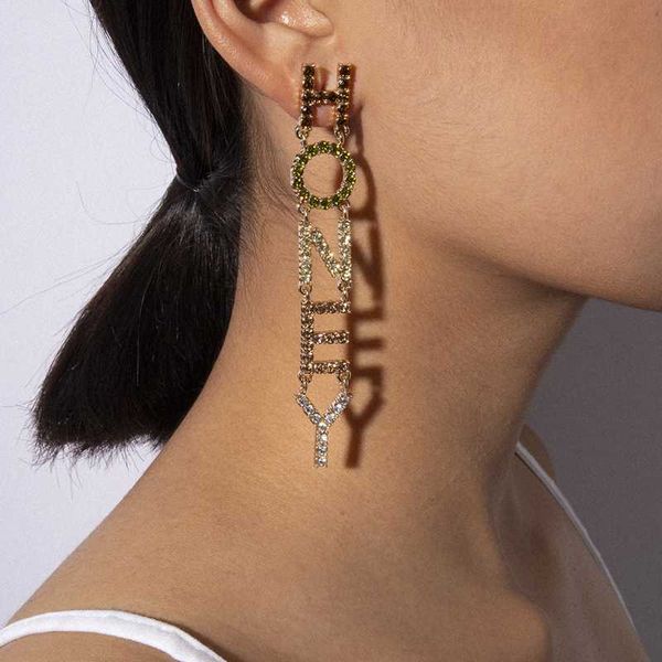 trendy crystal letters long drop earrings for women sweet honey statement earrings personalized jewelry party christmas gifts, Silver
trendy crystal letters long drop earrings for women sweet honey statement earrings personalized jewelry party christmas gifts, Silver