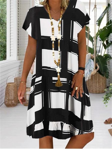 large size women's dresses digital print short sleeve v-neck dresses boho clothes sundress women summer loose dress plus size, Black;pink
large size women's dresses digital print short sleeve v-neck dresses boho clothes sundress women summer loose dress plus size, Black;pink