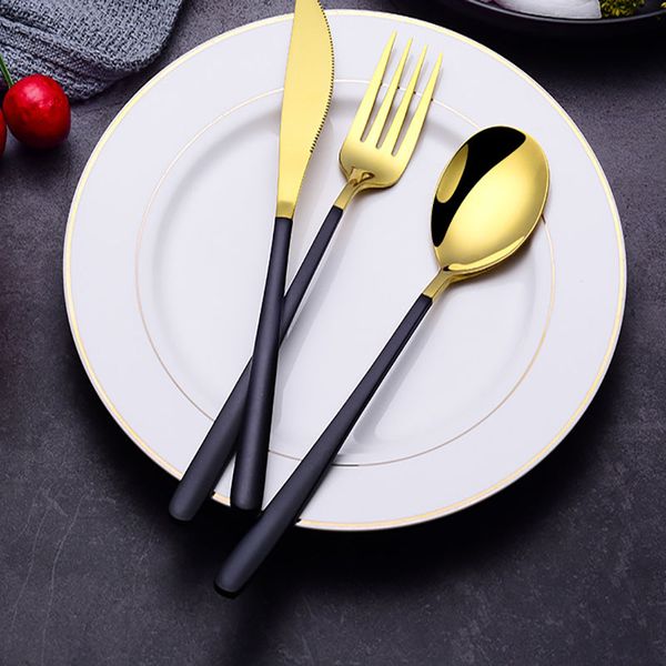dinnerware 304 stainless steel cutlery steak knife fork spoon gold-plated painting western tableware steak knife and fork spoon
dinnerware 304 stainless steel cutlery steak knife fork spoon gold-plated painting western tableware steak knife and fork spoon